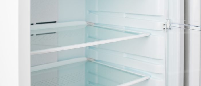 leerer, sauberer Kühlschrank